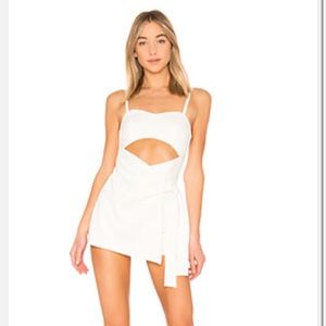 Privacy Please white cutout romper/skort size S